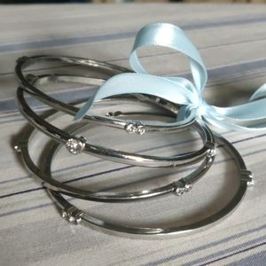 Stack of 4 rhinestone bracelets (#200)